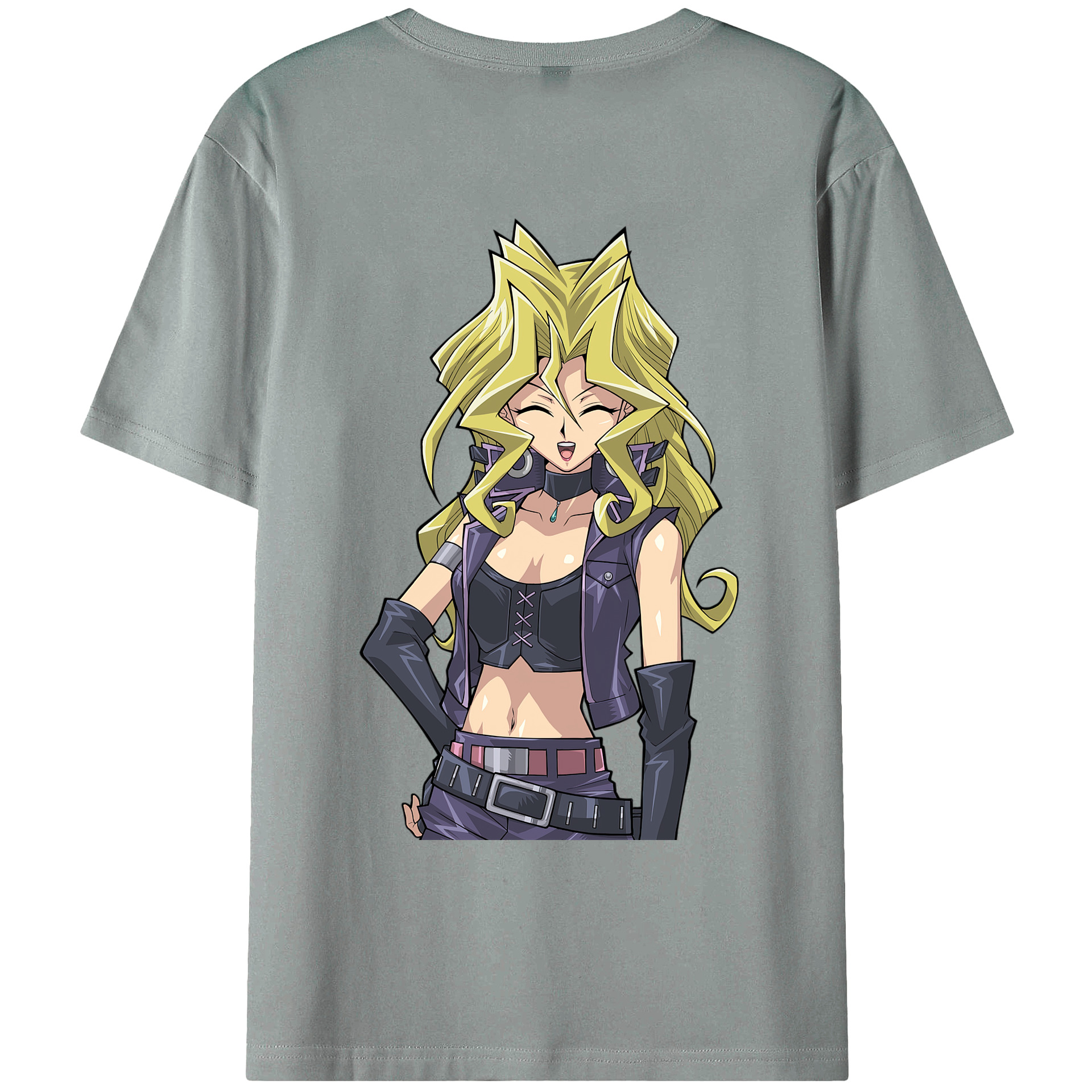 （画像用） 遊☆戯☆王 Yu-Gi-Oh! 綿100％ メンズ半袖Tシャツ（バックプリント） 通気性